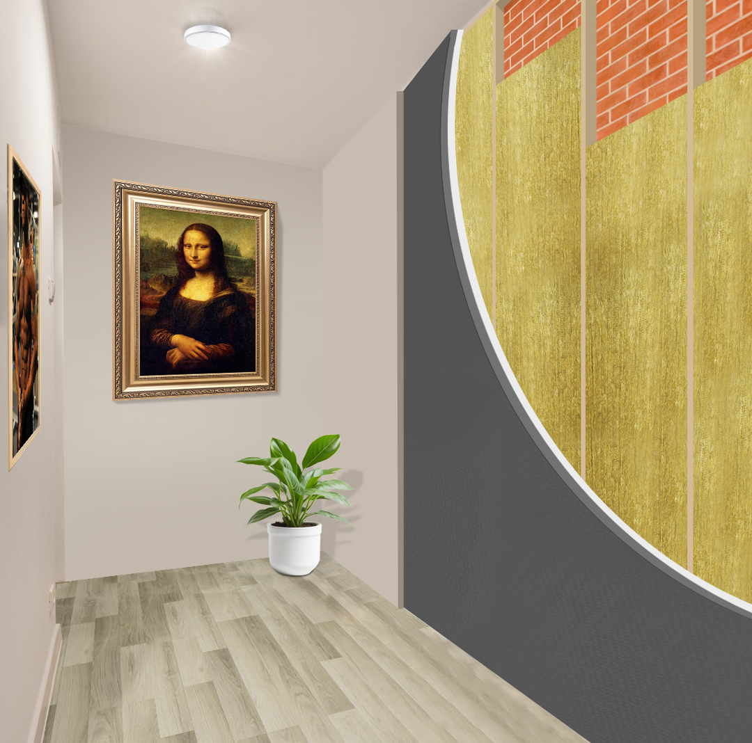 30mm Acoustic Silent Board for Solid Walls showcased in a modern hallway, illustrating its use in enhancing soundproofing by adding mass to walls, perfect for noise reduction and vibration damping.