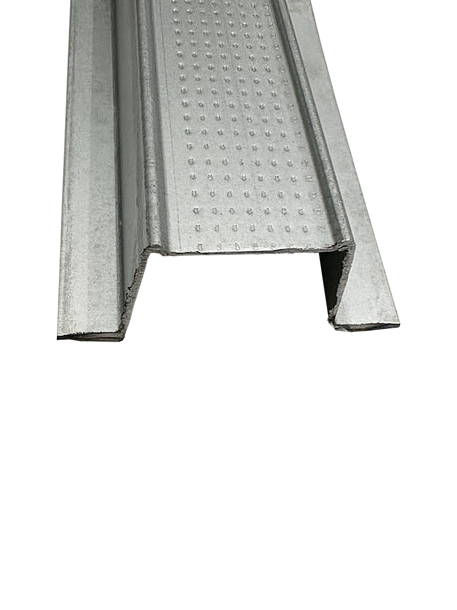 Enhanced Channel Bar 1.8m – High Acoustic Performance Resilient Bar for Soundproofing Walls & Ceilings; galvanized-steel U-track with raised dimples, designed for superior noise reduction and sound insulation in diverse construction applications.