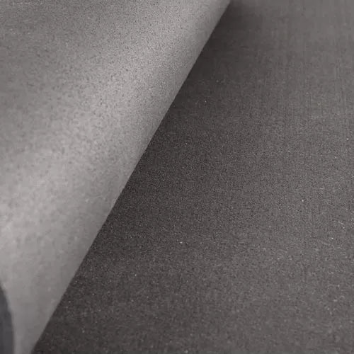 Close-up of Rubber Acoustic Underlay – Up to 54 dB Impact Noise Insulation 3mm, showcasing its thick, pebbled texture. Ideal for soundproofing, acoustic performance, and vibration damping in various flooring applications.