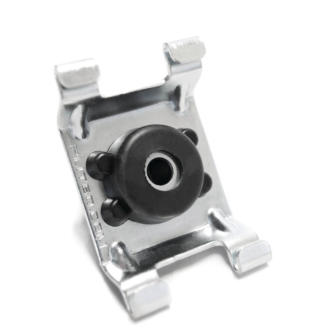Resilient Sound Isolation Clips (100 per box) feature a metal bracket with a snap-in ferrite core for EMI suppression, enhancing acoustic performance, noise reduction, and soundproofing in multifamily and commercial buildings.