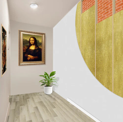 Acoustic Mineral Wool 50mm 60kg/m³ displayed in a modern hallway, ideal for soundproofing, noise reduction, and sound insulation in walls and ceilings, enhancing acoustic performance with high-density mineral wool.