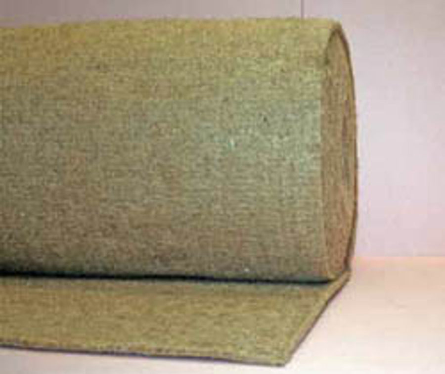 SilentCloud Lay 11m - Felt Underlay is a roll of olive-green, coarse jute fabric ideal for soundproofing and acoustic insulation, reducing noise and vibration in residential and commercial settings.