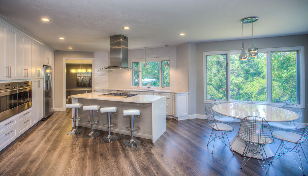 Modern kitchen interior representing quiet and premium soundproofing solutions