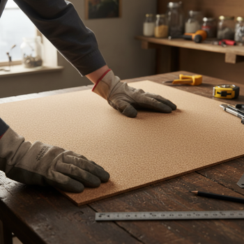 Premium High Density Non Adhesive Cork Sheet - 915mm x 610mm - 4mm Thick - Pack of 5 for Wall Coverings and Printing