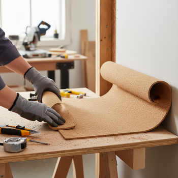 Premium Medium Density Cork Rolls - 1 Meter x 300mm - Eco-Friendly Underlay Pack of 2 with Various Thicknesses