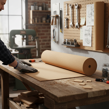 Premium Fine Grain Large Cork Roll 3m x 1m - 4mm Thick for Interior Walls - High-Quality Professional Grade for Industrial and Commercial Applications