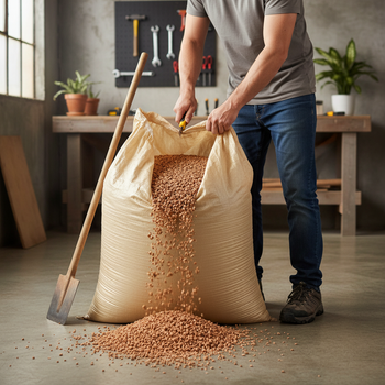 Premium 30kg Bulk Bag High Quality Cork Granules - 1-2mm Size with Density 60-62kg/m³ for Construction and Sports Applications