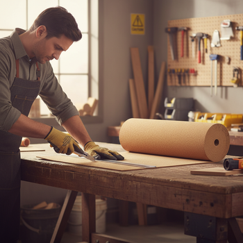 Premium Fine Grain Large Cork Roll - 10 Metres x 1 Metre - 8mm Thick for Interior Walls