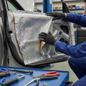 Premium Self-Adhesive Sound Deadening Vibration Damper - 50 Sheets of High-Performance Butyl Material for Vehicle Noise Reduction