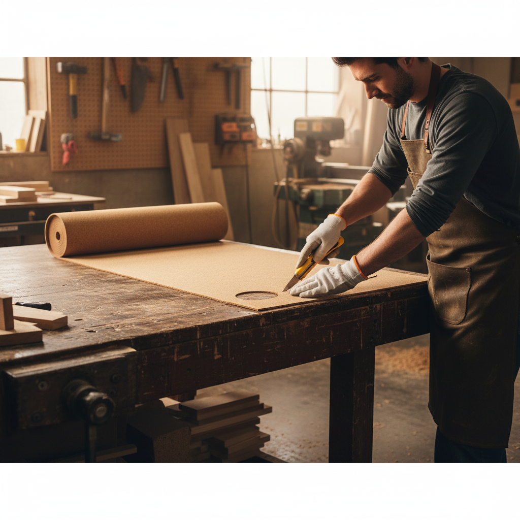 Premium Large Cork Roll 5m x 1m - 10mm Thick Natural Cork for Interior Walls - High-Quality Professional Grade for Industrial and Commercial Applic...