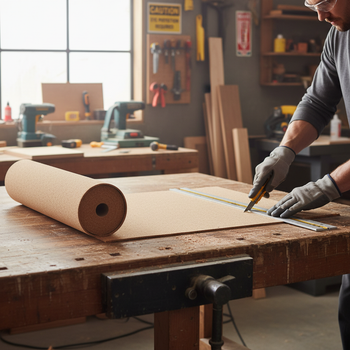 Premium Fine Grain Large Cork Roll 6m x 1m - 4mm Thick for Interior Walls with Smooth Finish