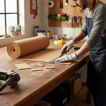 Premium Fine Grain Large Cork Roll 5m x 1m - 2mm Thick Natural Material for Interior Walls