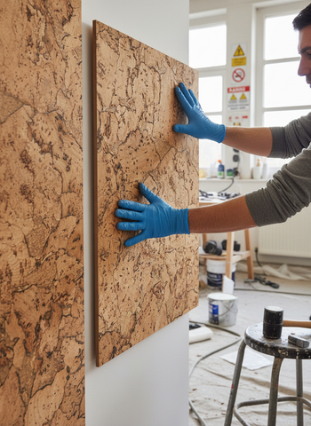Premium Natural Patterned Cork Wall Tiles - 600mm x 300mm, 3mm Thick, 1.98m2 Coverage with 11 Tiles per Pack