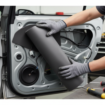 High-Performance Mass Loaded Vinyl with Integrated Closed Cell Foam for Automotive Soundproofing - 600 x 900mm Sheet