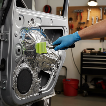 Heavy Duty Sound Deadening Roller with Sturdy Handle for Optimal Adhesion and Air Bubble Minimization