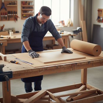 Premium Large Cork Roll - 10 Metres x 1 Metre, 3mm Thick for Interior Applications