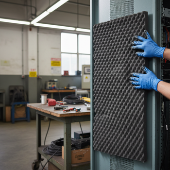 Premium Noise-Absorbing Material - 35mm Thick Foamed Polyurethane with Self-Adhesive Layer for Effective Sound Insulation