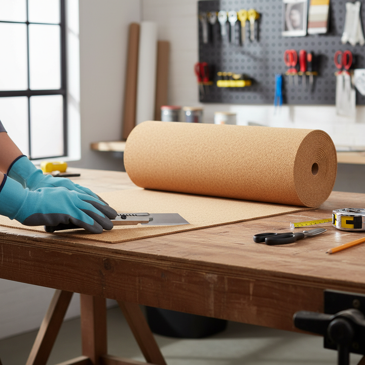 Premium Large Fine Grain Cork Roll - 5m x 1m, 3mm Thick for Interior Walls - High-Quality Professional Grade for Industrial and Commercial Applicat...