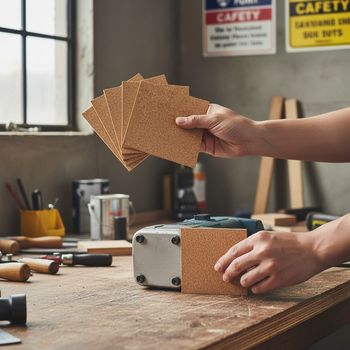 Premium Non-Adhesive Cork Sheet Coasters - 95mm x 95mm, 3mm Thick, Pack of 38 for Versatile Use
