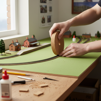 Premium Model Railway Cork Track Underlay Roll 10 Meters Long x 65mm Wide x 2mm Thick for O Gauge Layouts