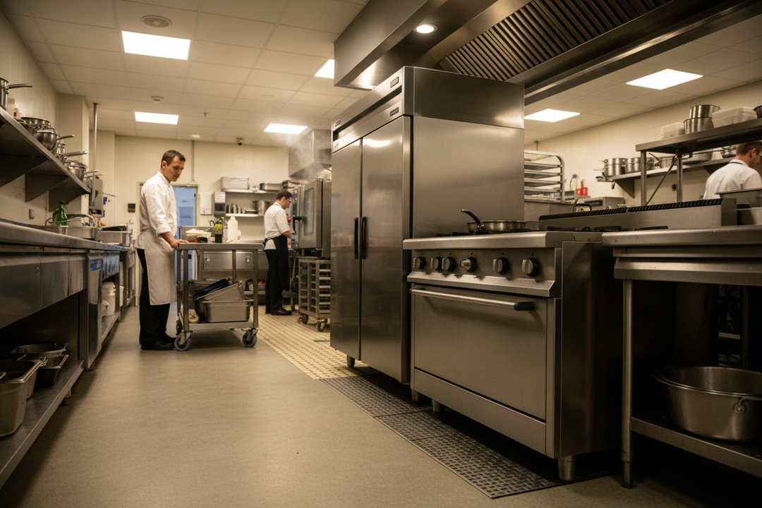 Premium Fibre Cement Construction Board 1200mm x 600mm x 18mm with Tongue and Groove Edges, ideal for soundproofing and acoustic insulation in busy commercial kitchens, offering moisture resistance and easy installation.