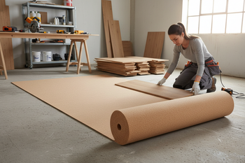Premium Natural Cork Underlay Roll - 1 Meter x 7 Meters Available in Various Thicknesses for Flooring