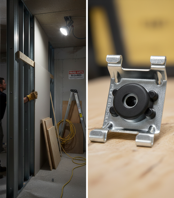 Premium Acoustic Performance Mount for Wall and Floor-Ceiling Assemblies with Easy Installation and High Sound Reduction