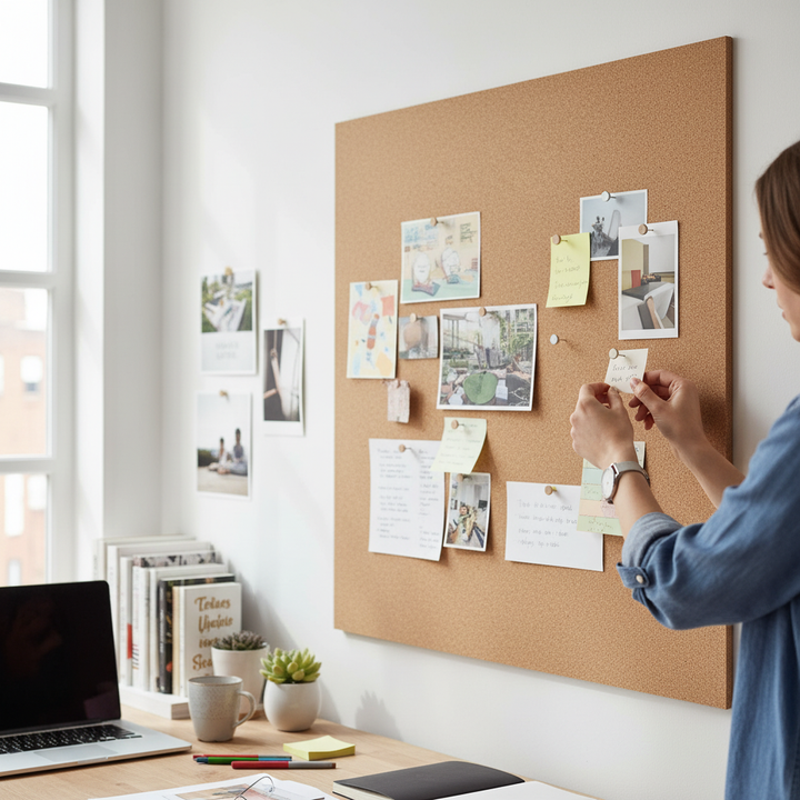 Premium High Density Non Adhesive Cork Sheet - 915mm x 610mm - 4mm Thick - Pack of 5. Ideal for soundproofing and acoustic projects, enhancing noise reduction and sound insulation in creative workspaces.