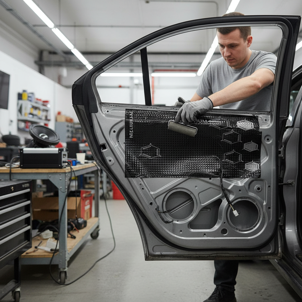 Premium Self-Adhesive Anti-Vibration Material 2.2mm Thickness, High-Performance Butyl Rubber Composite for Automotive Applications