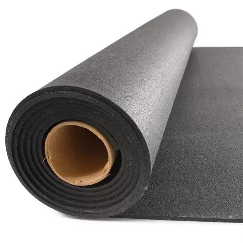 3mm Acoustic Soundproof Underlay – Rubber Sheet for Flooring & Impact Noise Insulation - Noise Reduction Up to 54Silentcloud, rolled black foam ideal for soundproofing, offering superior acoustic and vibration damping.