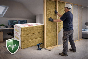 100mm Acoustic Mineral Wool Slabs – StudioCore 45 (45kg/m³) | Sound Insulation for Walls, Floors & Ceilings