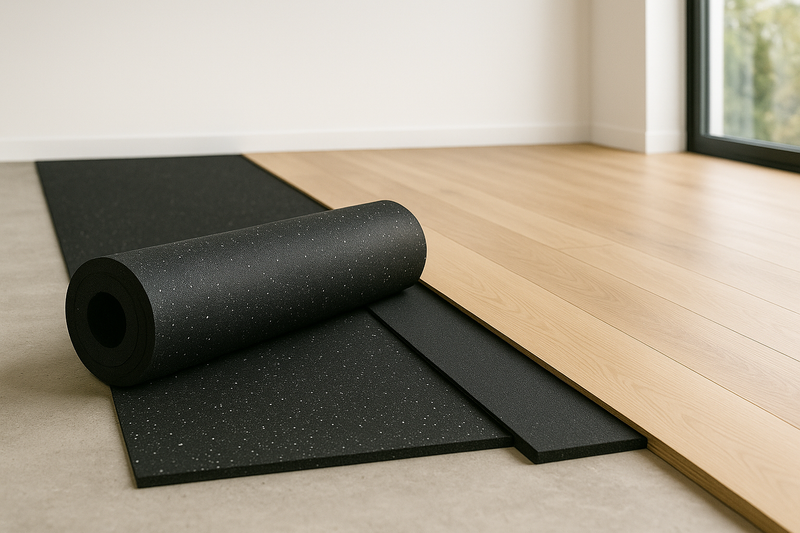 6mm Acoustic Underlay – Industry-Leading 55dB Sound Reduction | Recycled Rubber Mat | Under Screed & Flooring Use | Complies with UK Building Regs