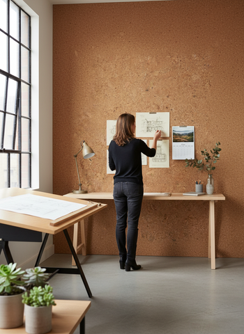 Premium Large Feature Wall Cork Roll for Interior Application - 2m x 1.22m, 6mm Thick Natural Cork