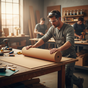 Premium Fine Grain Large Cork Roll - 5 Metre x 1 Metre, 4mm Thickness, Natural for Interior Walls