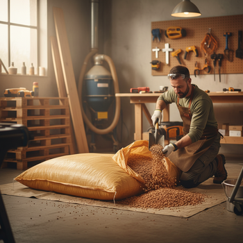 Premium 30kg Bulk Bag of High-Quality Cork Granules - 5-15mm Size with 100-120kg/m³ Density for Construction and Sports Applications