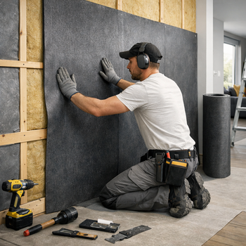 SilentCloud® ProMass 50 – Professional Non-Adhesive Acoustic Membrane | 5 kg/m² High-Density Soundproofing for Walls, Ceilings & Floors