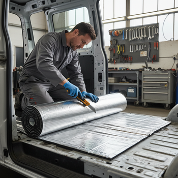 Premium 10mm Sound and Heat Insulation Material for Vans - 5sq.m Roll with Easy Installation and High Thermal Efficiency