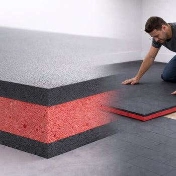 SilentMat™ 15mm Professional Acoustic Floor Soundproofing Mat Impact & Airborne Noise Reduction | Floating System