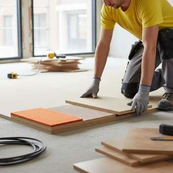 Professional Acoustic Fast-Track Subfloor Preparation System for Resilient Floorings with Exceptional Sound Reduction