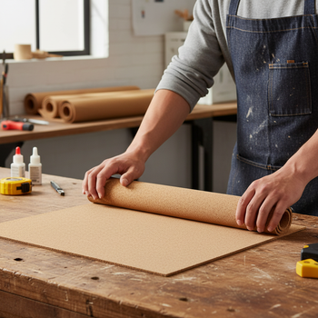 Premium High Density Cork Rolls - 915mm x 305mm - 1.5mm Thick - Pack of 6 for Train Track Underlay