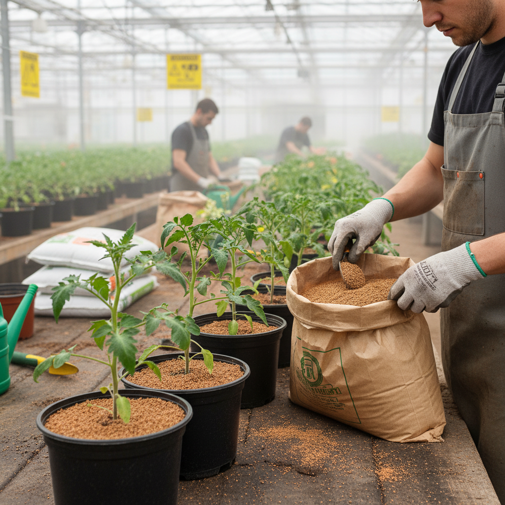 Premium High Quality Cork Granules - 12 Litres, 0.5-1mm granule size, featured in a greenhouse, ideal for construction and sports, enhancing soundproofing and acoustic insulation with excellent noise reduction and vibration damping properties.