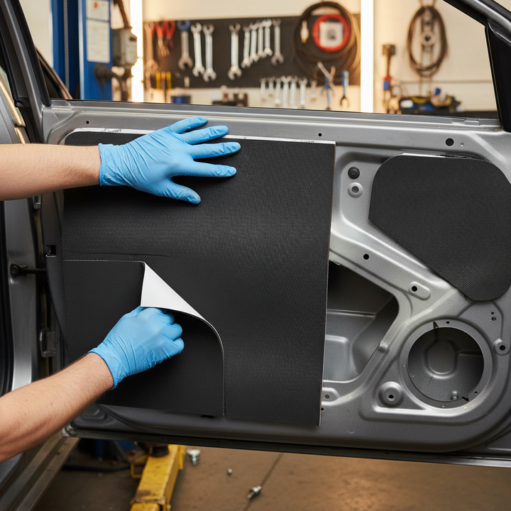 Premium 4-Layer Soundproofing Material for Vehicles - Water Resistant with Strong Adhesive Layer