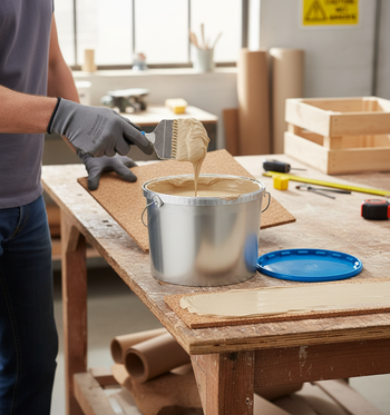 Premium 2.5kg Cork Adhesive Tub for 10m2 Coverage - Solvent-Free with Low Emissions for Porous Surfaces