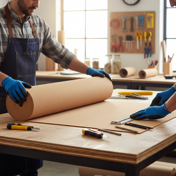 Premium Fine Grain Large Cork Roll - 3m x 1m - 3mm Thickness for Interior Walls - High-Quality Professional Grade for Industrial and Commercial App...