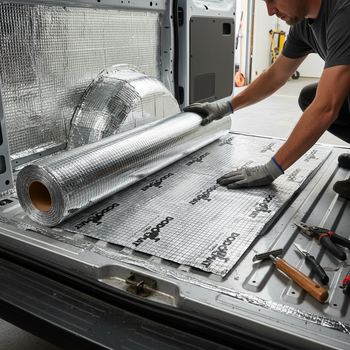 Premium Self-Adhesive Sound Deadening Roll - 5m Foil Backed Butyl Construction for Noise Reduction and Vibration Dampening